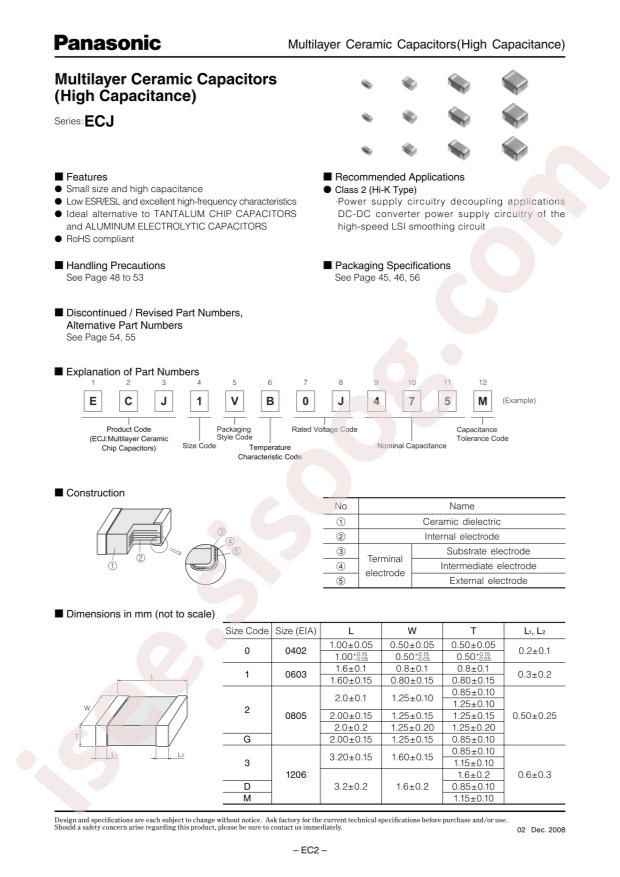 PANASONIC ECJ-1VB1A184K