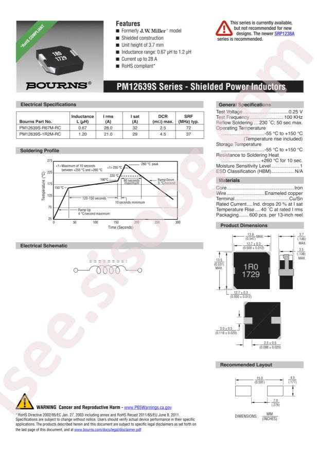 BOURNS PM12639S-R67M-RC