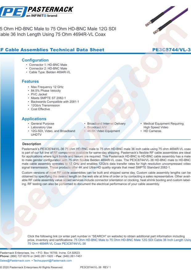PASTERNACK PE3C8744/VL-36