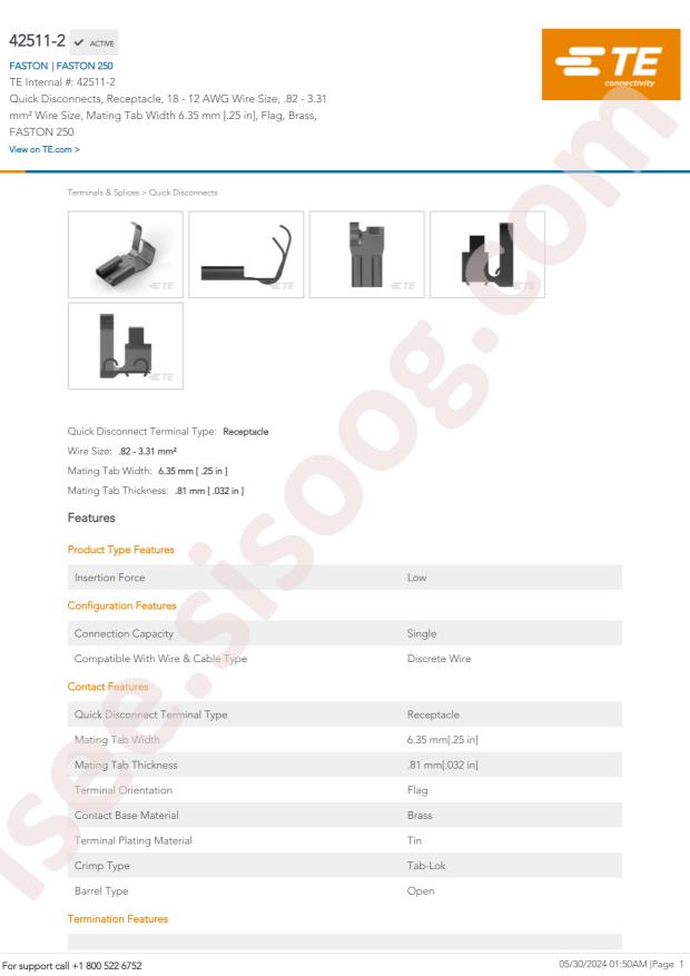 TE Connectivity 42511-2
