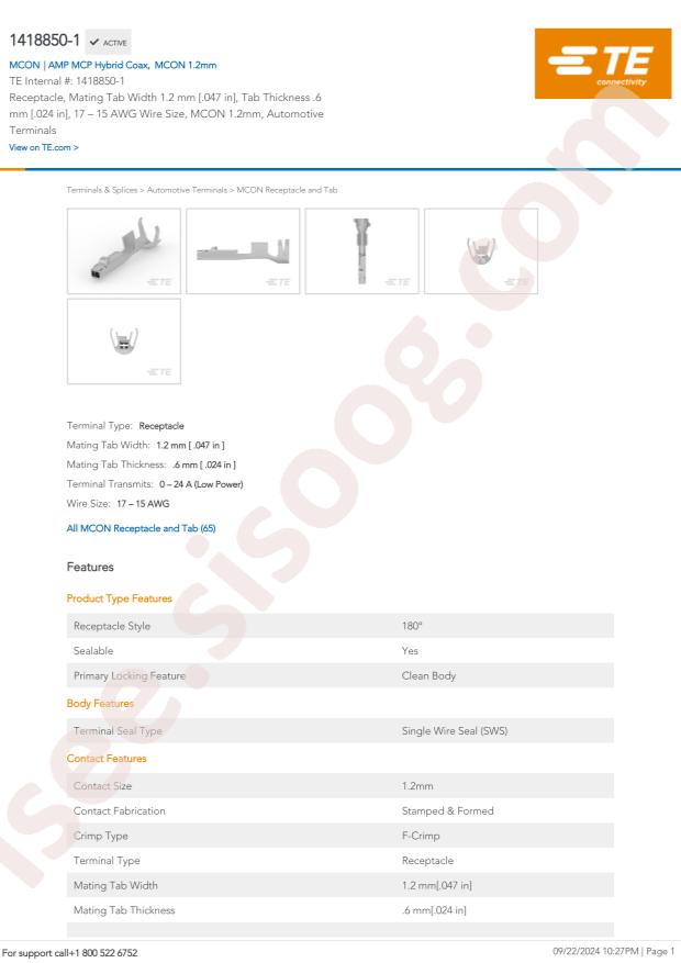 TE Connectivity 1418850-1