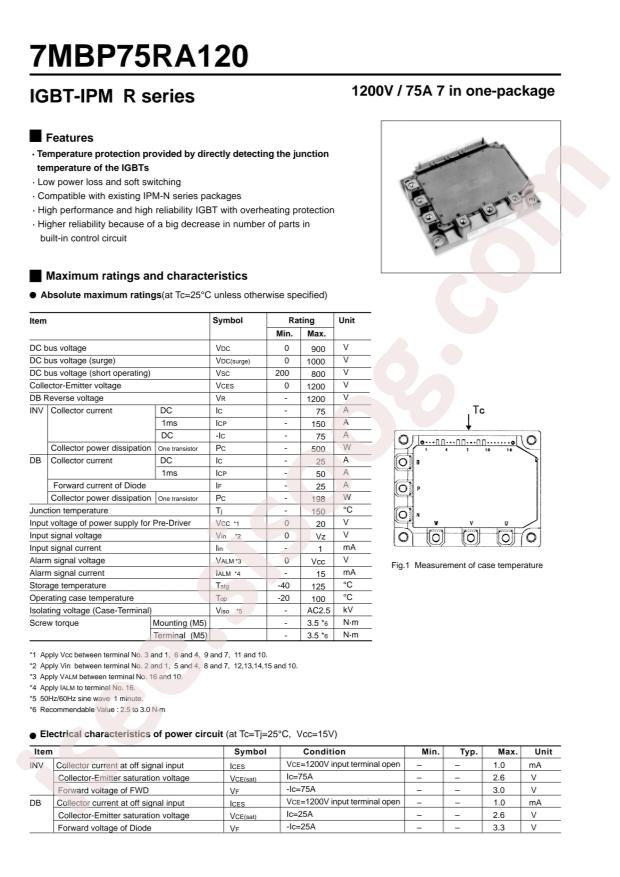 Fuji Electric 7MBP75RA-120-55
