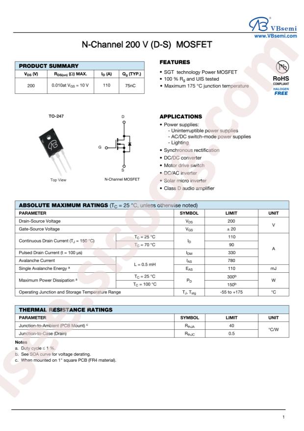 VBsemi Elec VBGP1201N