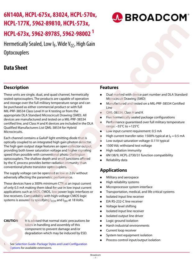 Broadcom 6N140A/883B