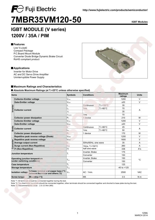 Fuji Electric 7MBR35VM120-50