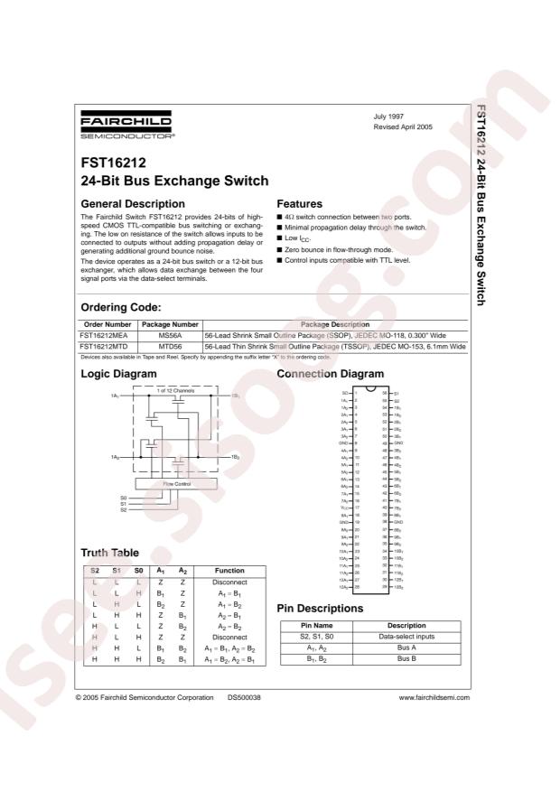 onsemi FST16212MTD
