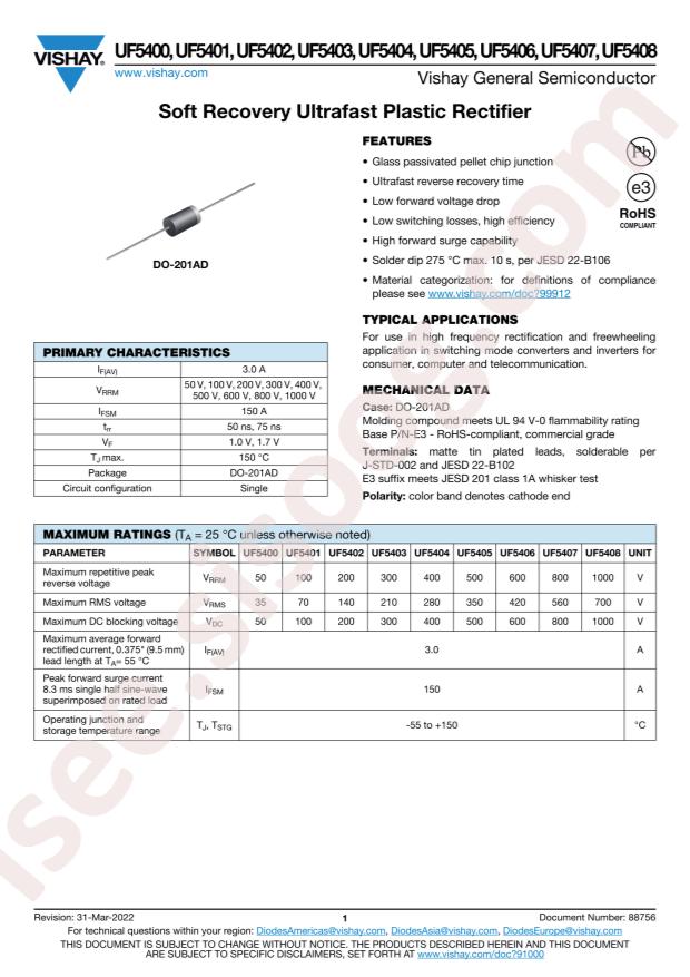 VISHAY UF5401-E3/54