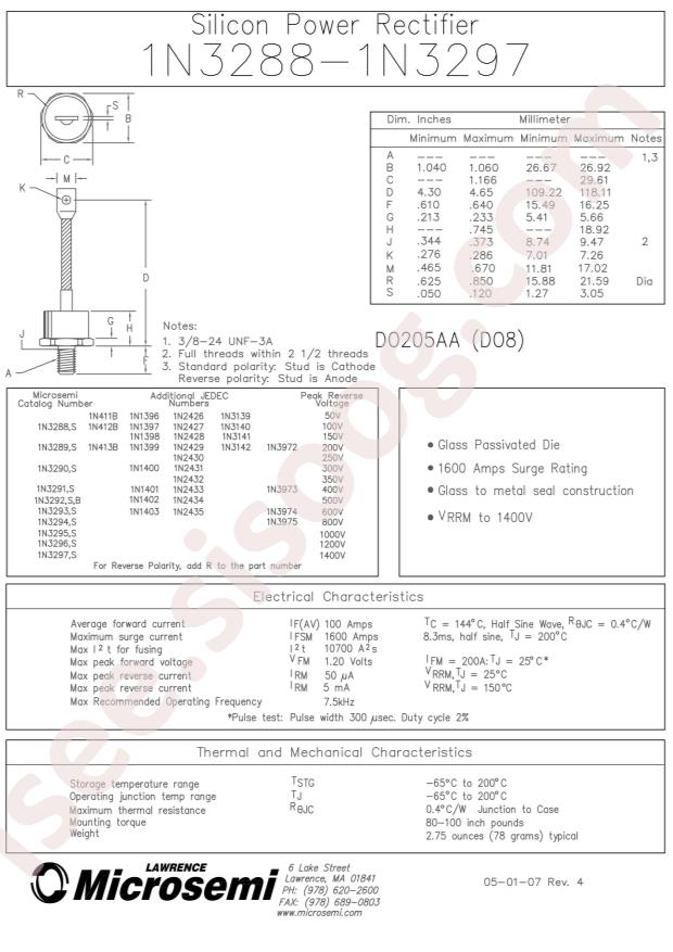 MICROCHIP 1N3296R