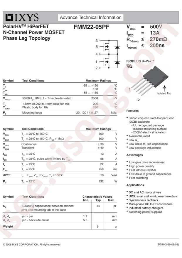Littelfuse/IXYS FMM22-05PF