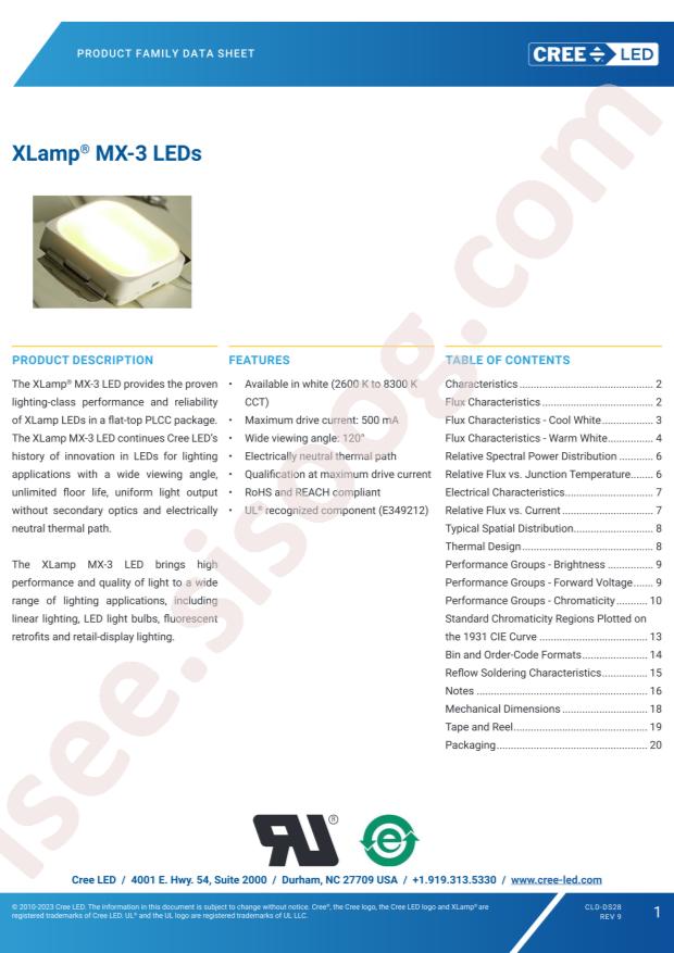 CREE LED MX3AWT-A1-0000-000E53