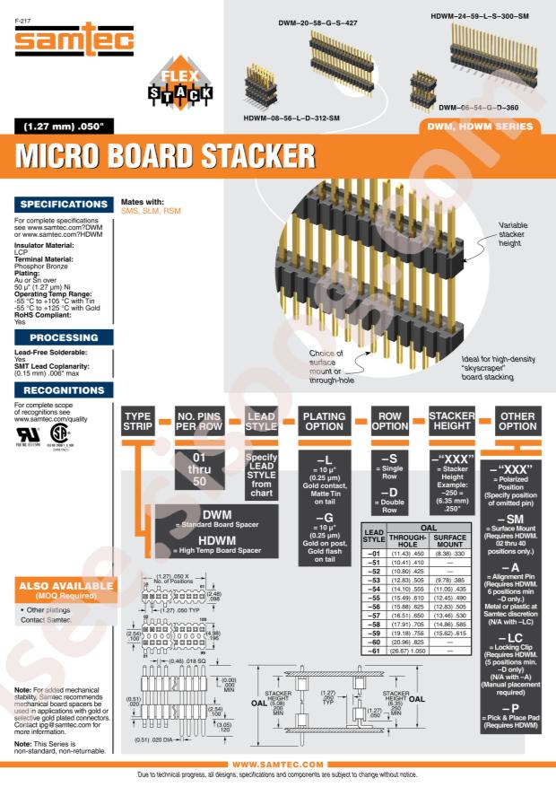 Samtec HDWM-06-51-L-S-200