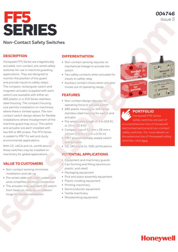 Honeywell FF5-21-DC-10-SS