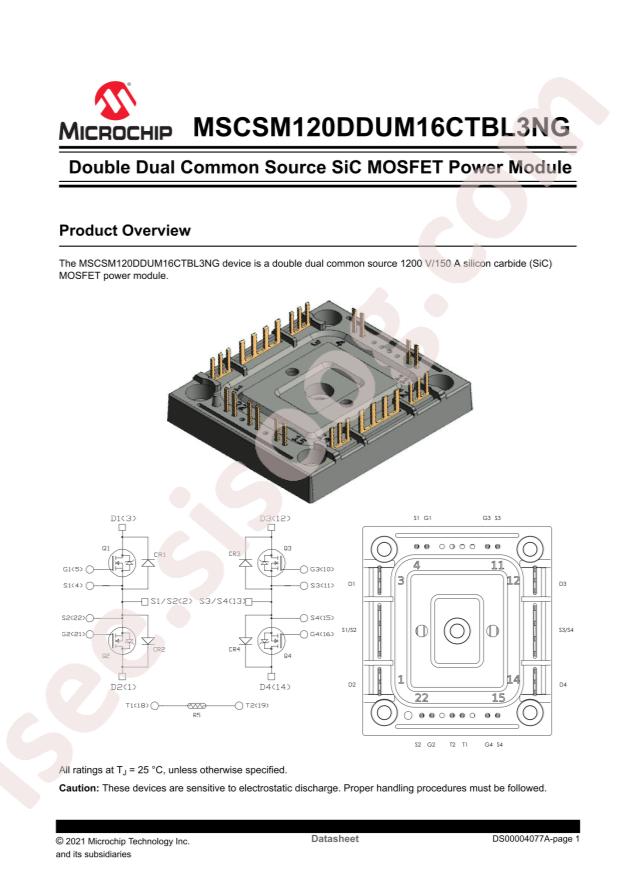 MICROCHIP MSCSM120DDUM16CTBL3NG