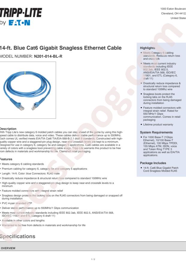 EATON N201-014-BL-R