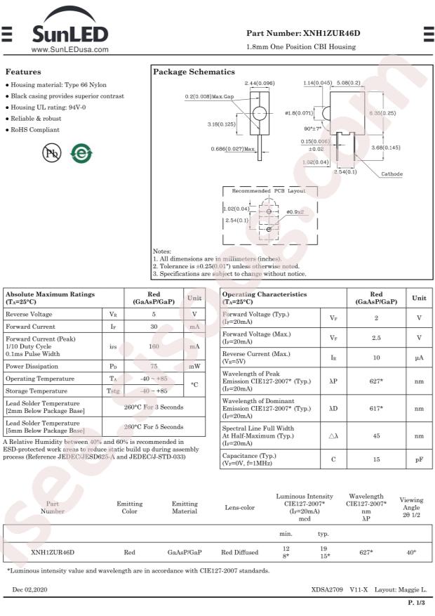 SunLED XNH1ZUR46D