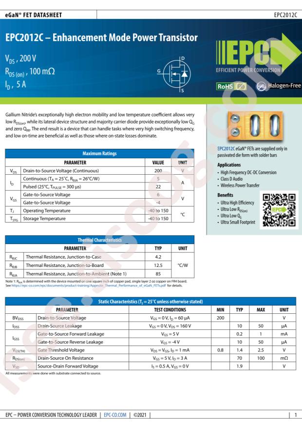 EPC EPC2012C