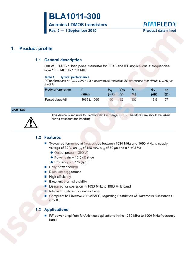 Ampleon BLA1011-300