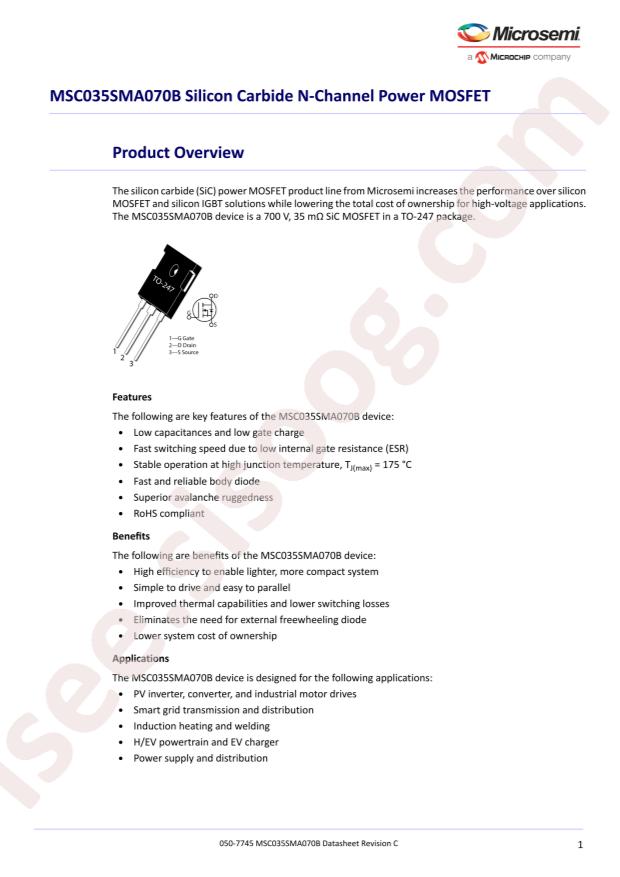 MICROCHIP MSC035SMA070S