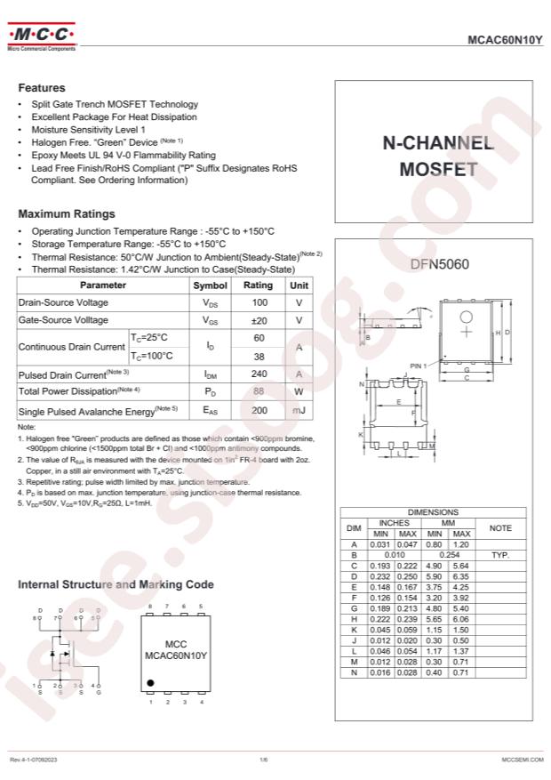 MCC MCAC60N10Y-TP
