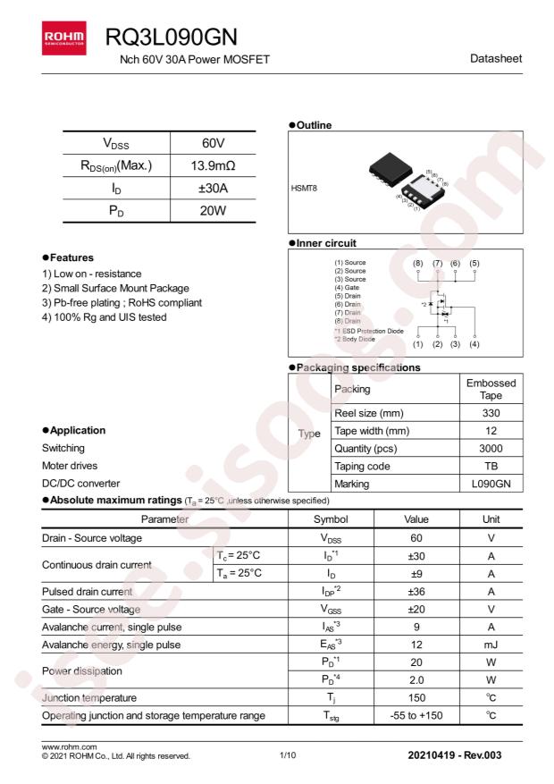 ROHM RQ3L090GNTB