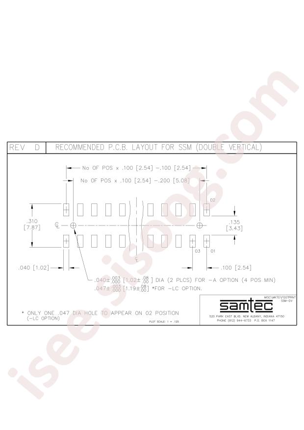 Samtec SSM-105-L-DV-A