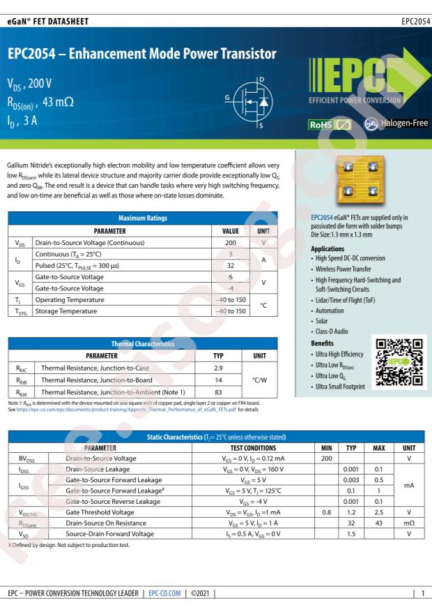 EPC EPC2054