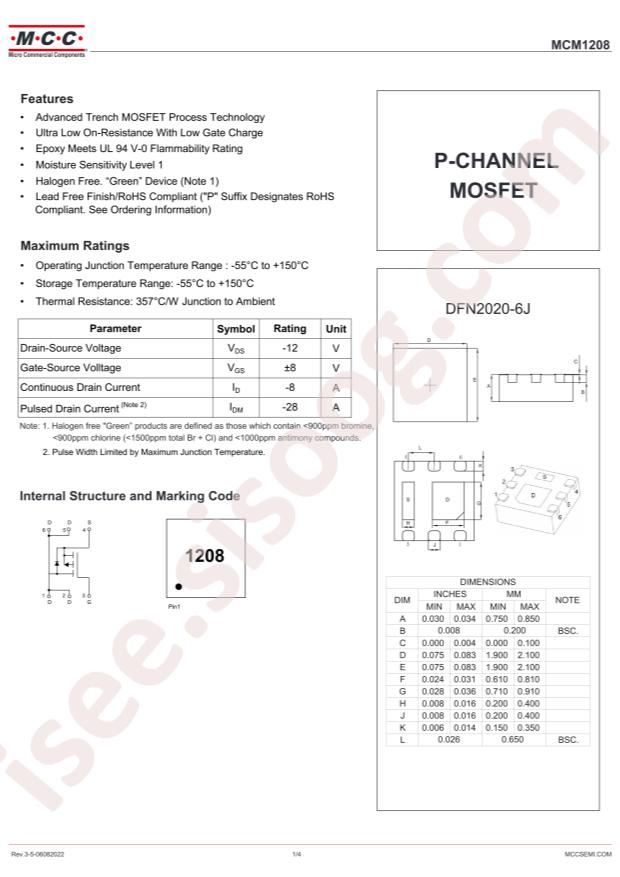 MCC MCM1208-TP