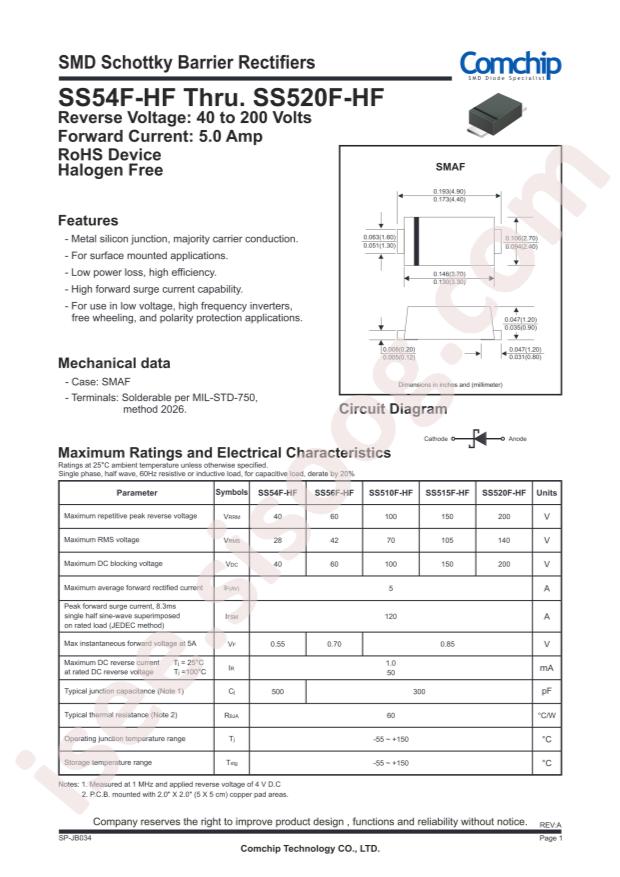 Comchip SS510F-HF