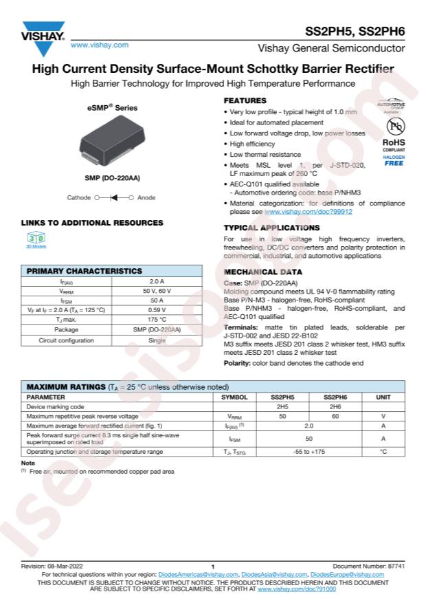VISHAY SS2PH5HM3/84A