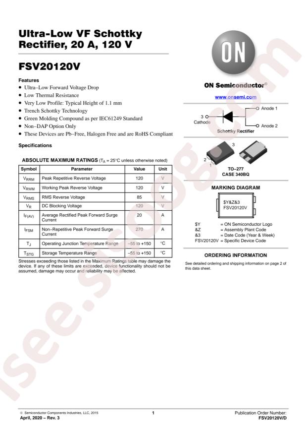 onsemi FSV20120V