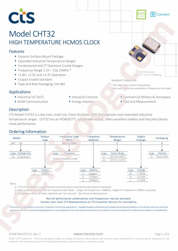 CTS CHT32C3002PLR