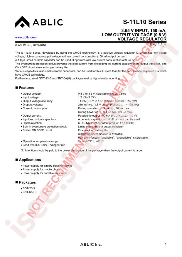 ABLIC S-11L10B12-I6T2U