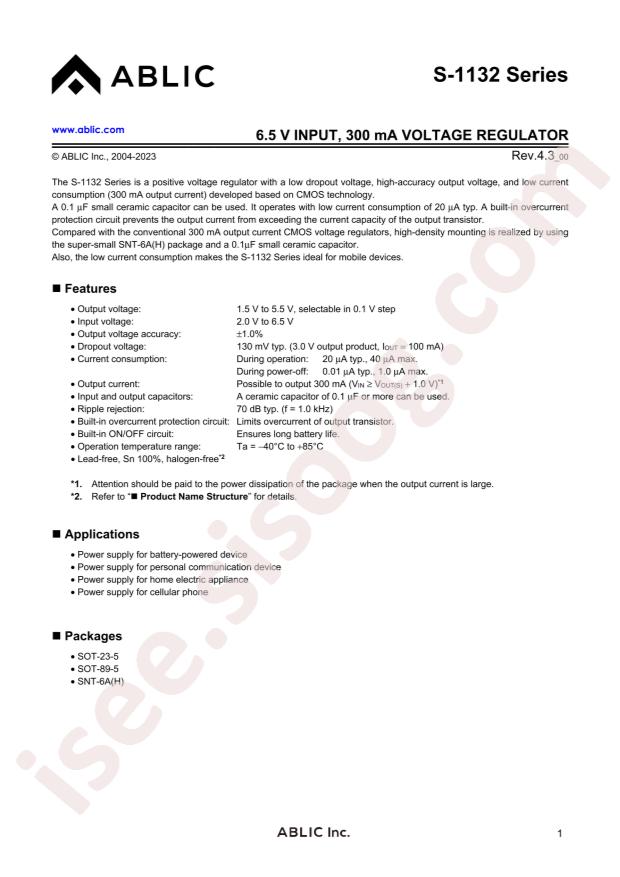 ABLIC S-1132B24-U5T1G