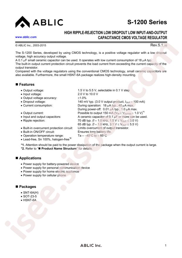 ABLIC S-1200B47-M5T1G