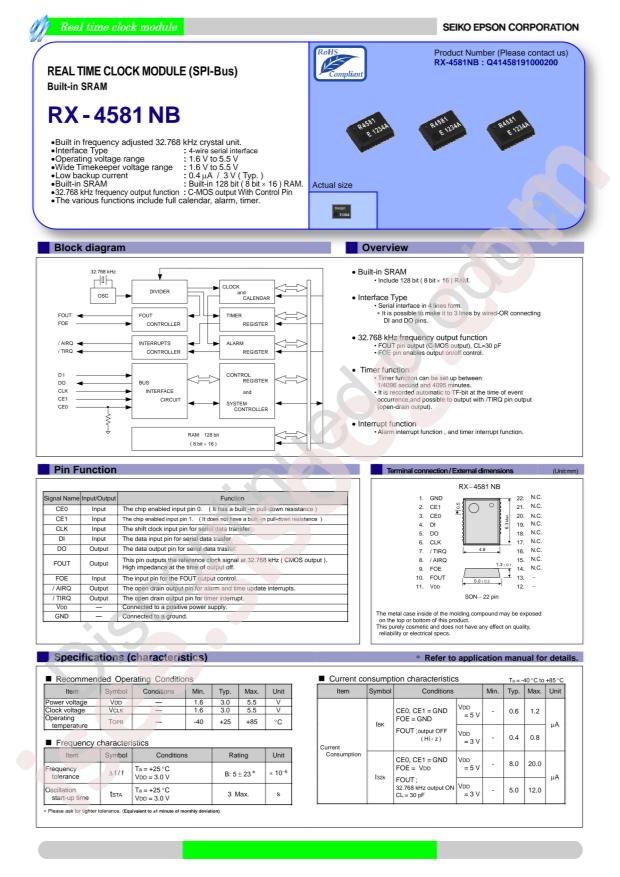 EPSON RX-4581NB:B3 ROHS