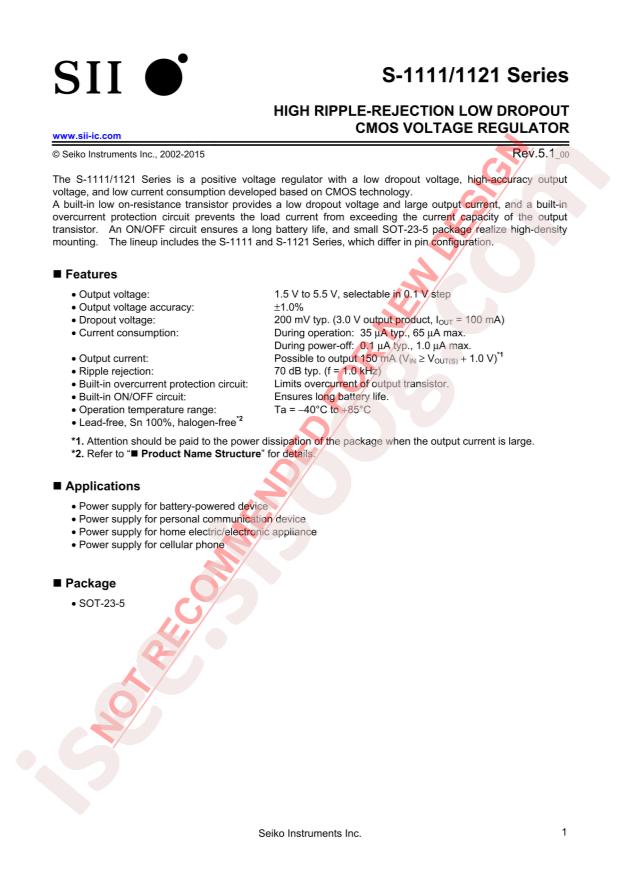 ABLIC S-1121B19MC-N2ETFG