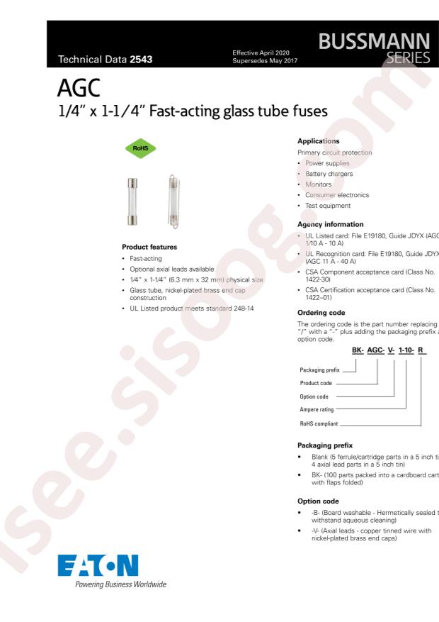 EATON AGC-V-1/10-R