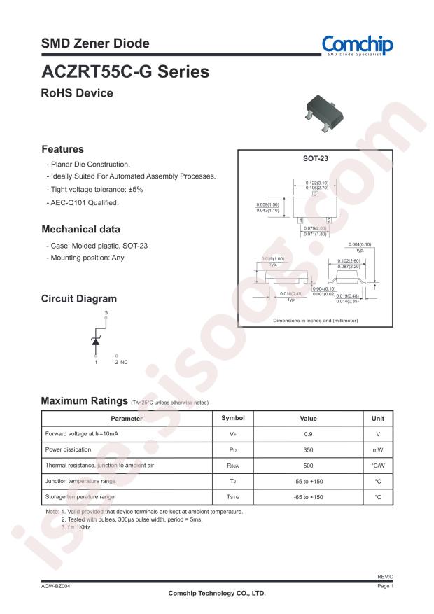 Comchip ACZRT55C4V7-G