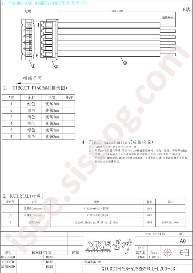 XKB Connection X1502T-PSN-A28RBYWGL-L200-T3