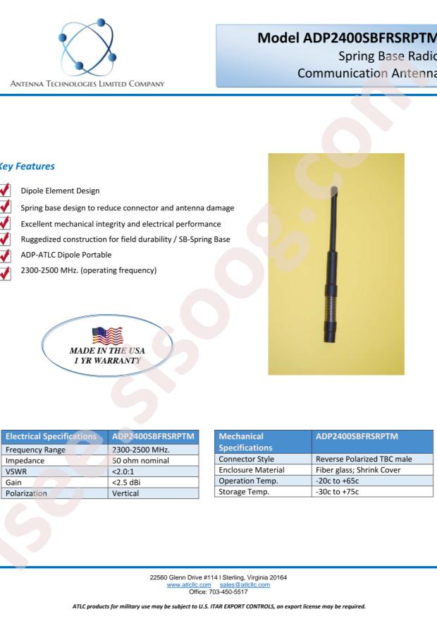 ANTENNA SPECIALISTS ADP2400SBFRSRPTM