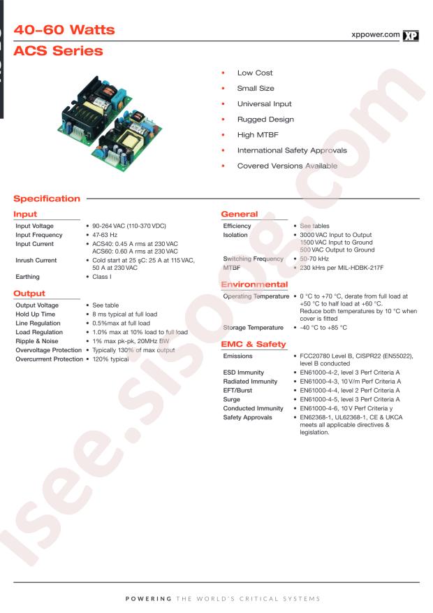 XP Power ACS60US12