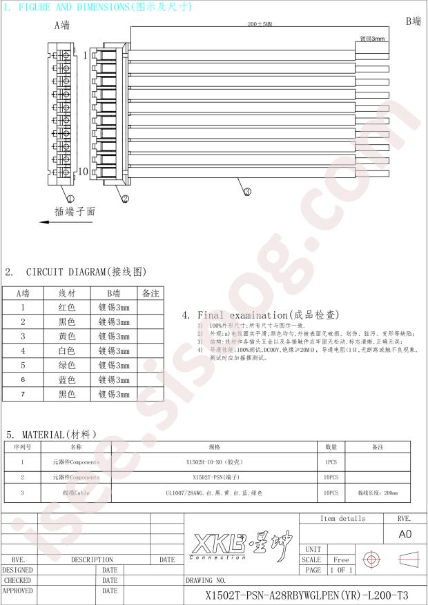 XKB Connection X1502T-PSN-A28RBYWGLPEN(YR)-L200-T3