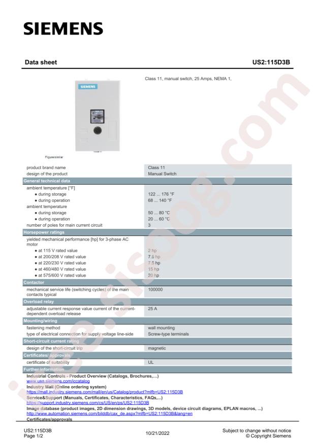 SIEMENS 115D3B