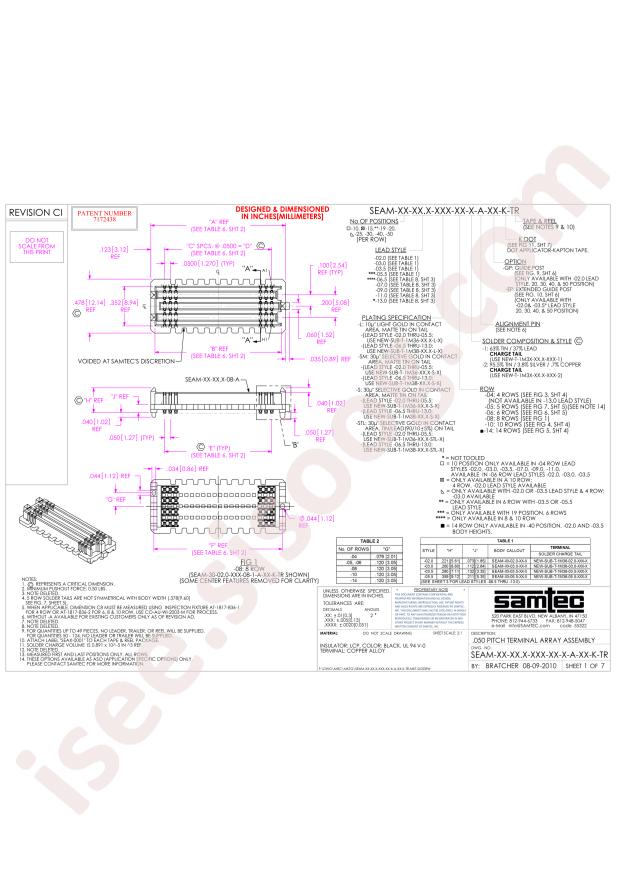 Samtec SEAM-15-03.5-L-10-2-A-K-TR