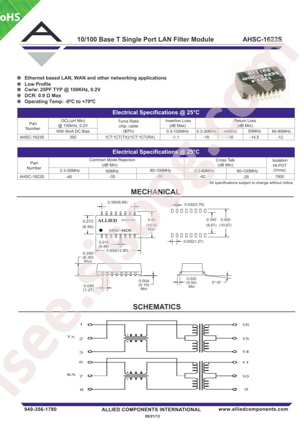 Allied Components International AHSC-1623S