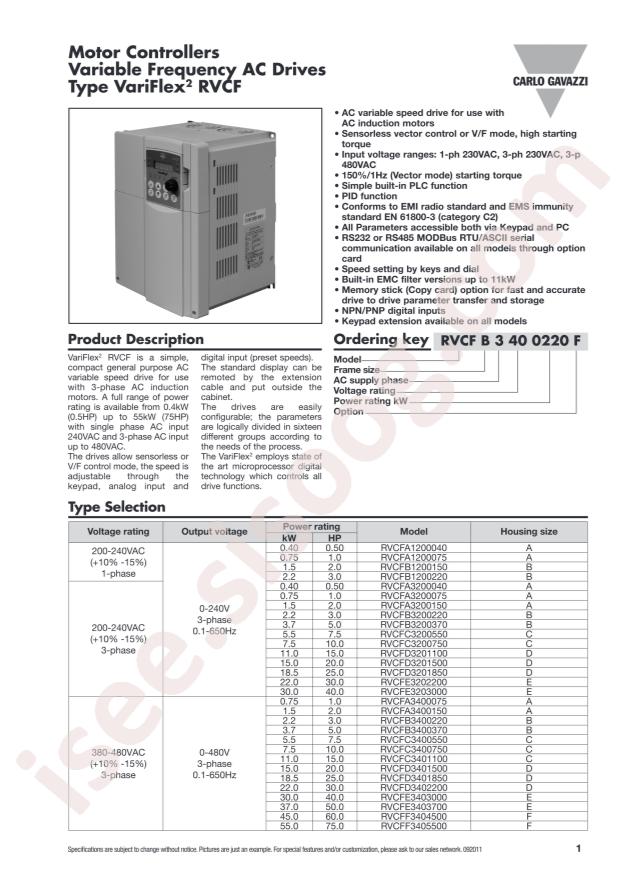 Carlo Gavazzi Computing Solutions RVCFC3200750