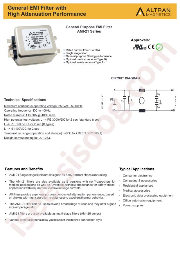 Altran Magnetics, LLC AMI-21A-10-3