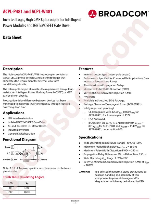 Broadcom ACPL-W481-560E
