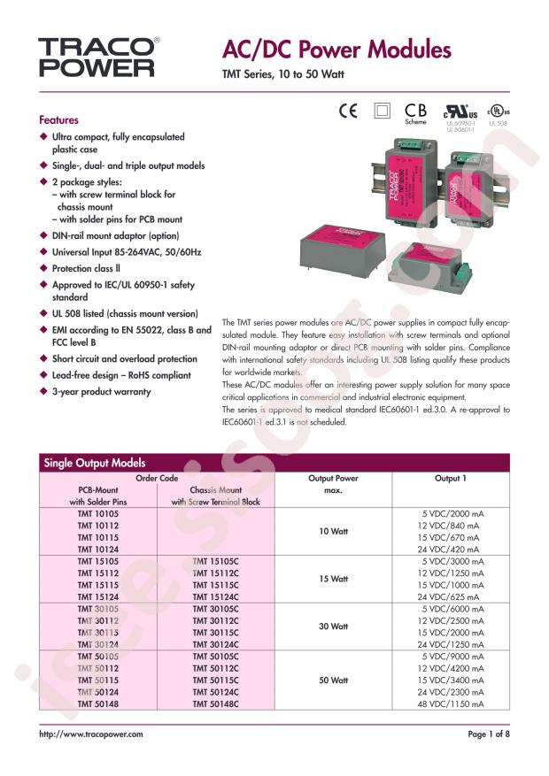 TRACO POWER TMT 10124
