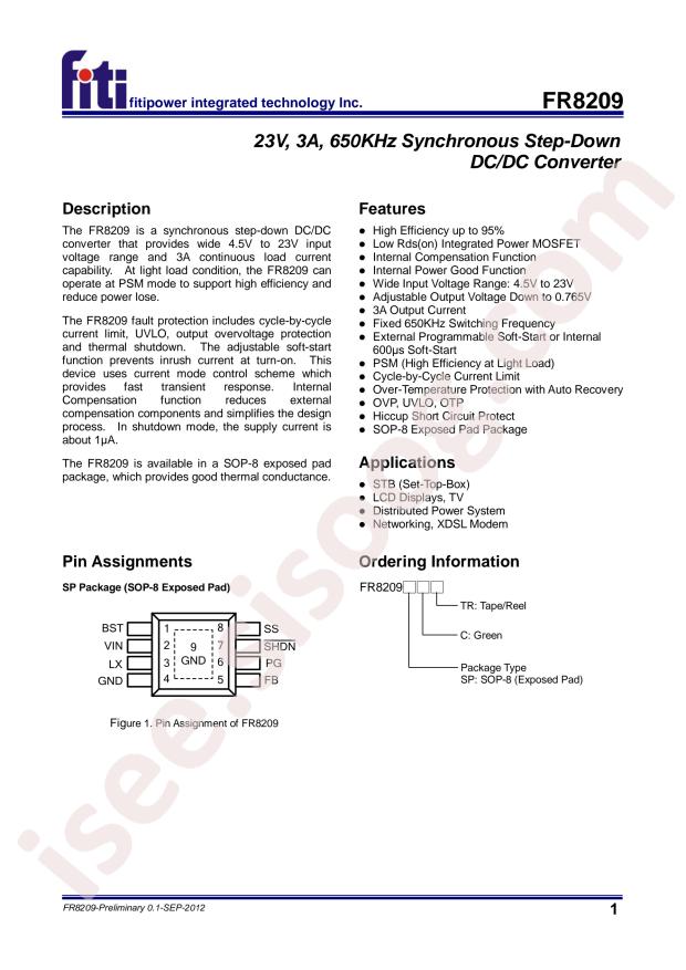 FITIPOWER FR8209SPCTR